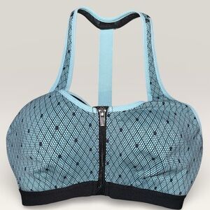 Victoria's Secret Zip Front Sports Bra Sz 32D Workout Gym